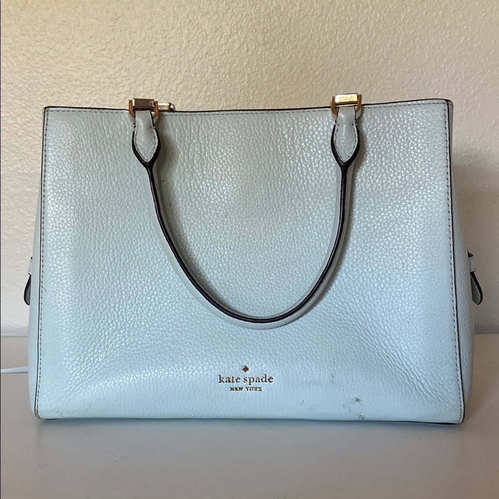 Kate Spade Light Blue Tote Bag with Crossbody Extension